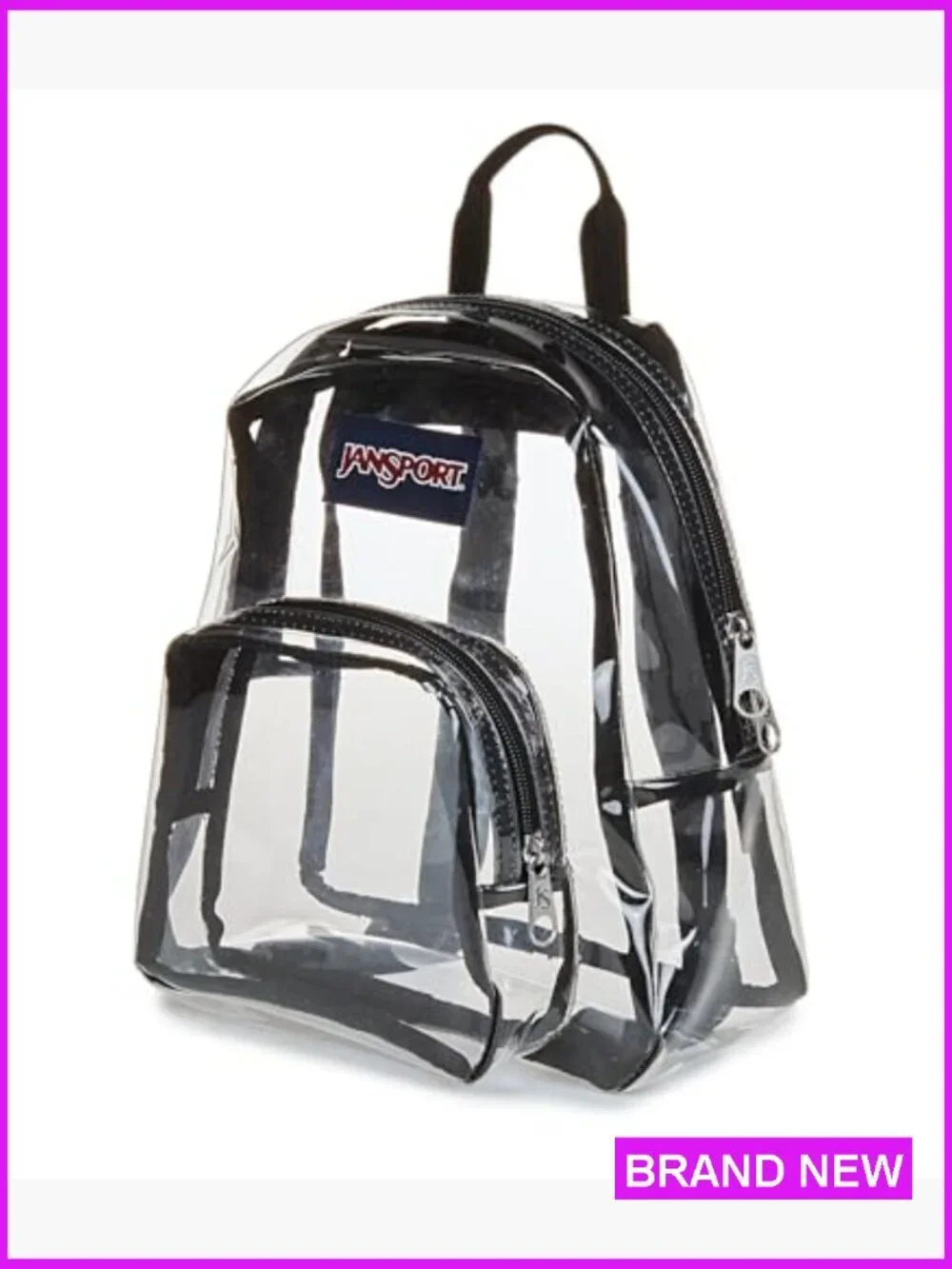Clear Mini Backpack 10L Lightweight Stadium Approved Front Pocket Adjustable